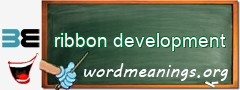 WordMeaning blackboard for ribbon development